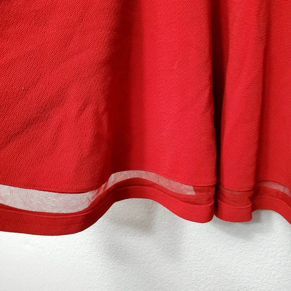 The Children's Place◇Girl's Red Fit & Flare Dress‎ With Mesh Details◇Size XXL 16